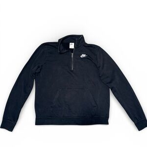 Nike Black Quarter-Zip Pullover Sweatshirt Size M
